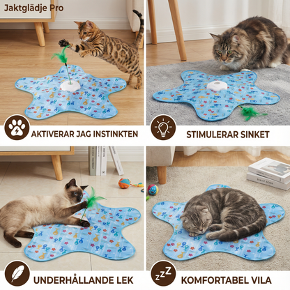 Jaktglädje Pro – Automatiskt teaser-leksak för aktiva innekatter