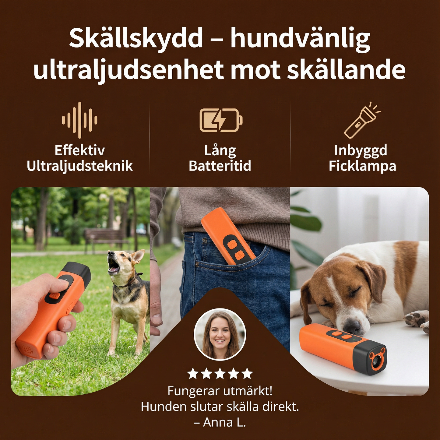 Skällskydd – hundvänlig ultraljudsenhet mot skällande