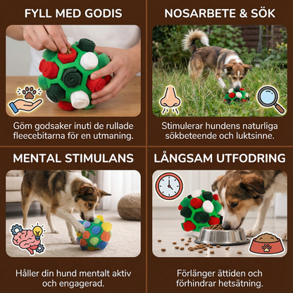 Nosboll – interaktivt godisleksak för hundar