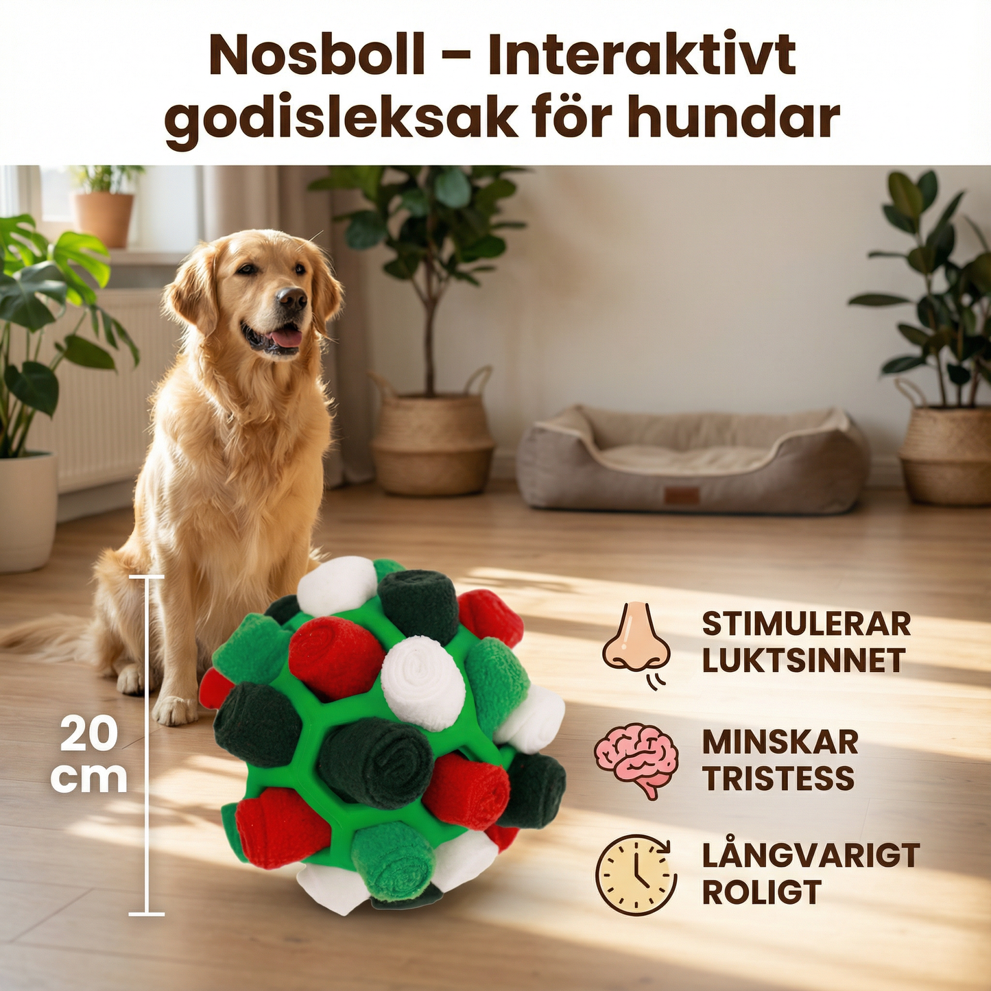 Nosboll – interaktivt godisleksak för hundar