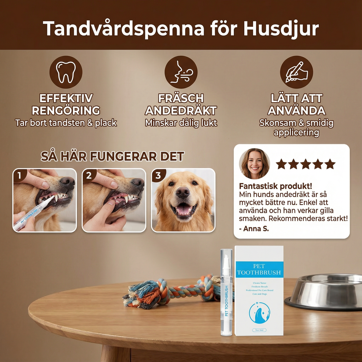 Tandvårdspenna för Husdjur