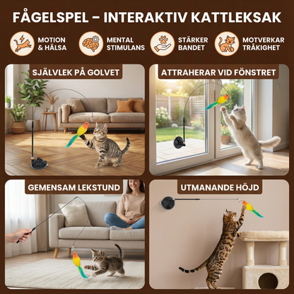 Fågelspel – Interaktiv Kattleksak