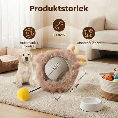 Interaktiv lekboll med päls för hundar