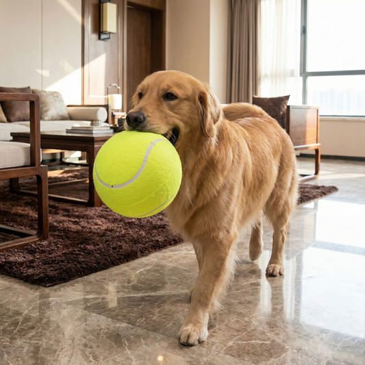 Robust jättestor tennisboll för hundar