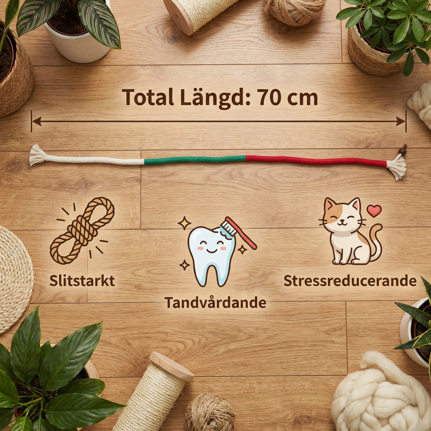 Naturligt katt-tuggrepp – Slitstarkt, tandvårdande & stressreducerande