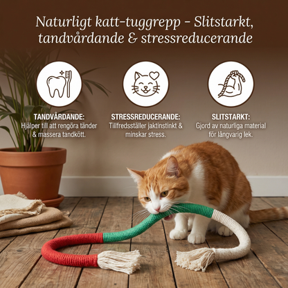 Naturligt katt-tuggrepp – Slitstarkt, tandvårdande & stressreducerande